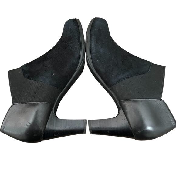 Abeo Womens Victory Black Suede Leather Heel Booties Size 6.5N B.I.O. System - Picture 5 of 10